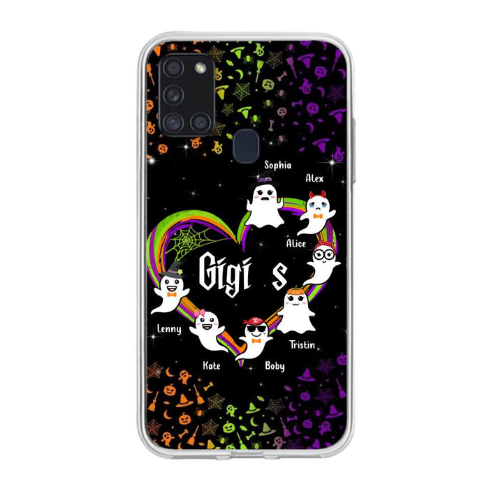 Custom Personalized Grandma & Grandkids Ghost Phone Case - Up to 7 Grandkids - Halloween Gift For Grandma - Case For iPhone And Samsung