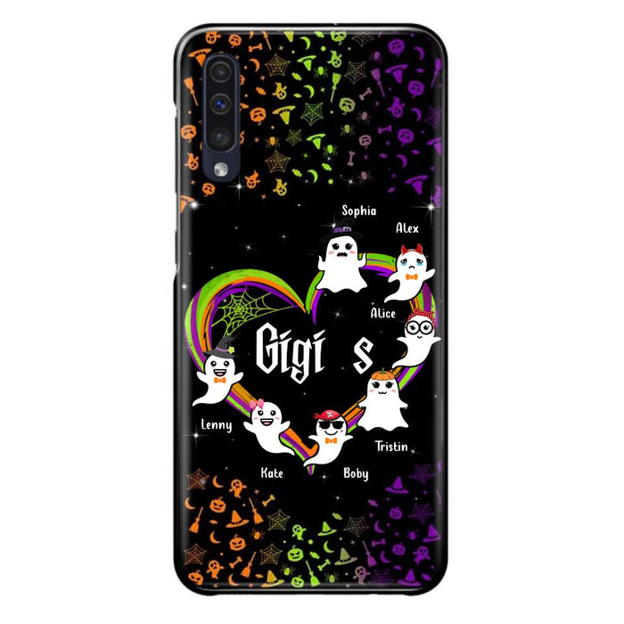 Custom Personalized Grandma & Grandkids Ghost Phone Case - Up to 7 Grandkids - Halloween Gift For Grandma - Case For iPhone And Samsung