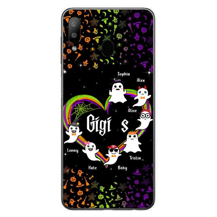 Custom Personalized Grandma & Grandkids Ghost Phone Case - Up to 7 Grandkids - Halloween Gift For Grandma - Case For iPhone And Samsung