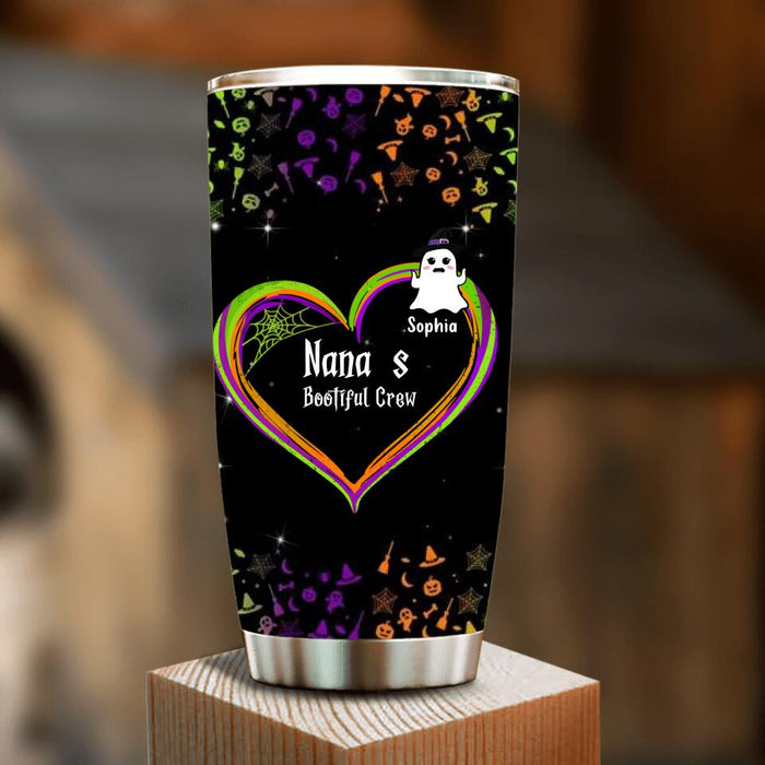 Custom Personalized Nana's Bootiful Crew Tumbler - Halloween Gift For Grandma - Up to 7 Grandkids