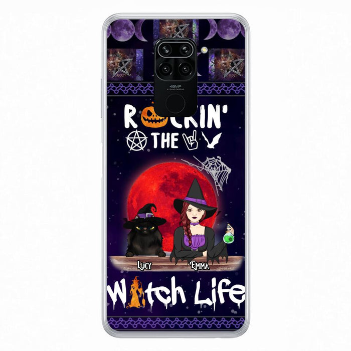 Custom Personalized Pet Witch Phone Case - Up to 3 Pets - Halloween Gift For Dog/ Cat Lover - Rockin' The Witch Life - Case For Xiaomi, Oppo And Huawei