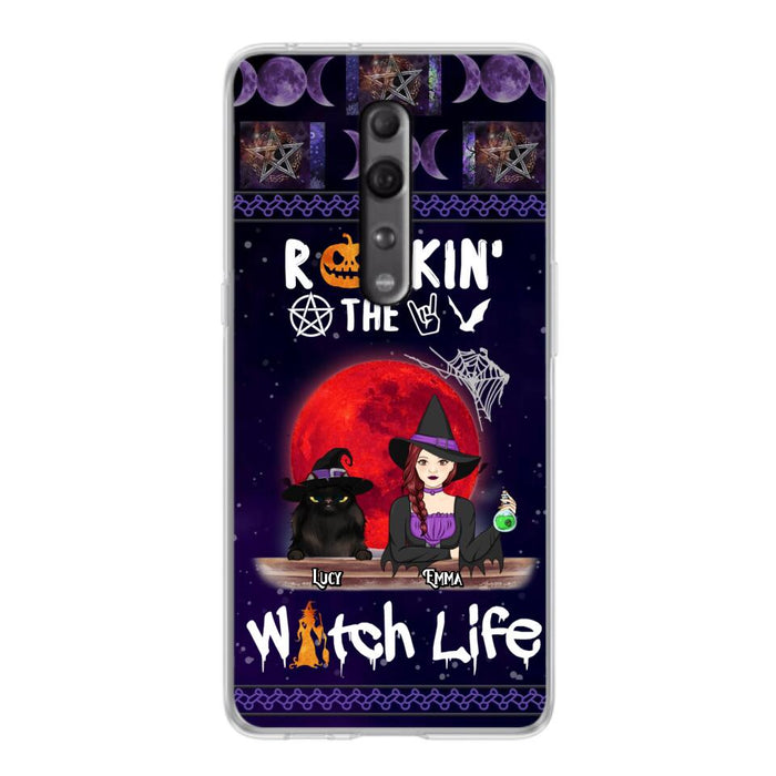 Custom Personalized Pet Witch Phone Case - Up to 3 Pets - Halloween Gift For Dog/ Cat Lover - Rockin' The Witch Life - Case For Xiaomi, Oppo And Huawei