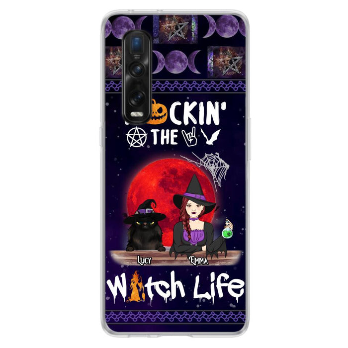 Custom Personalized Pet Witch Phone Case - Up to 3 Pets - Halloween Gift For Dog/ Cat Lover - Rockin' The Witch Life - Case For Xiaomi, Oppo And Huawei