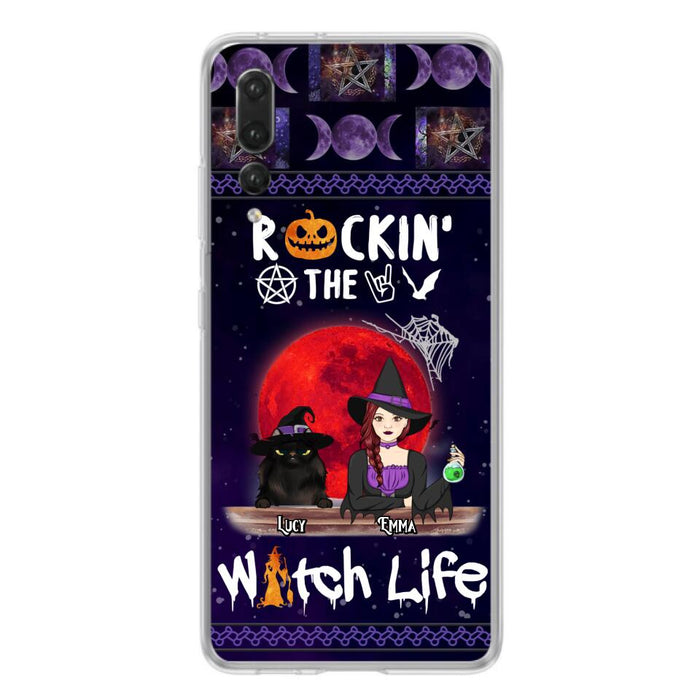 Custom Personalized Pet Witch Phone Case - Up to 3 Pets - Halloween Gift For Dog/ Cat Lover - Rockin' The Witch Life - Case For Xiaomi, Oppo And Huawei