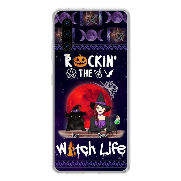 Custom Personalized Pet Witch Phone Case - Up to 3 Pets - Halloween Gift For Dog/ Cat Lover - Rockin' The Witch Life - Case For Xiaomi, Oppo And Huawei