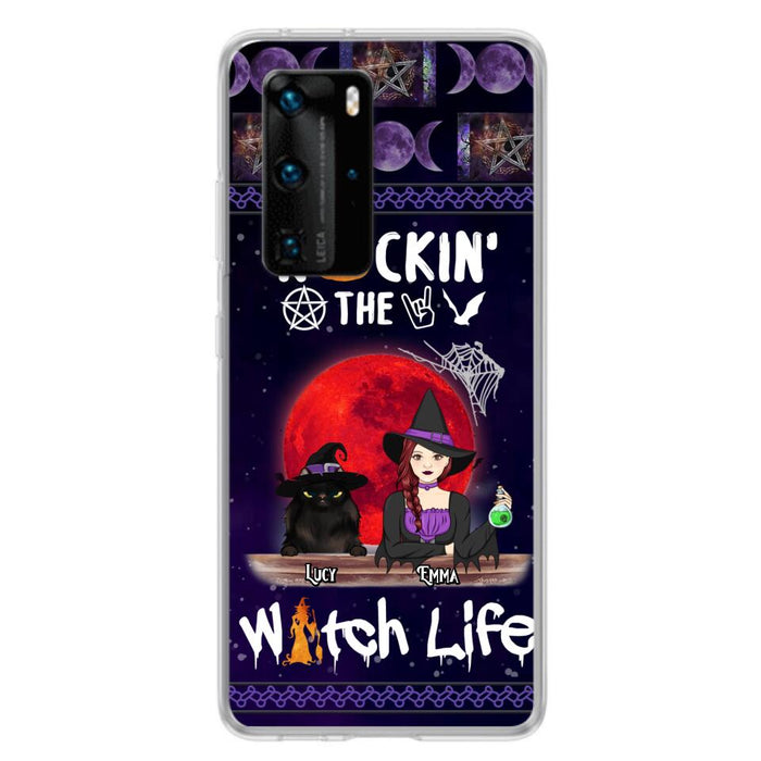 Custom Personalized Pet Witch Phone Case - Up to 3 Pets - Halloween Gift For Dog/ Cat Lover - Rockin' The Witch Life - Case For Xiaomi, Oppo And Huawei