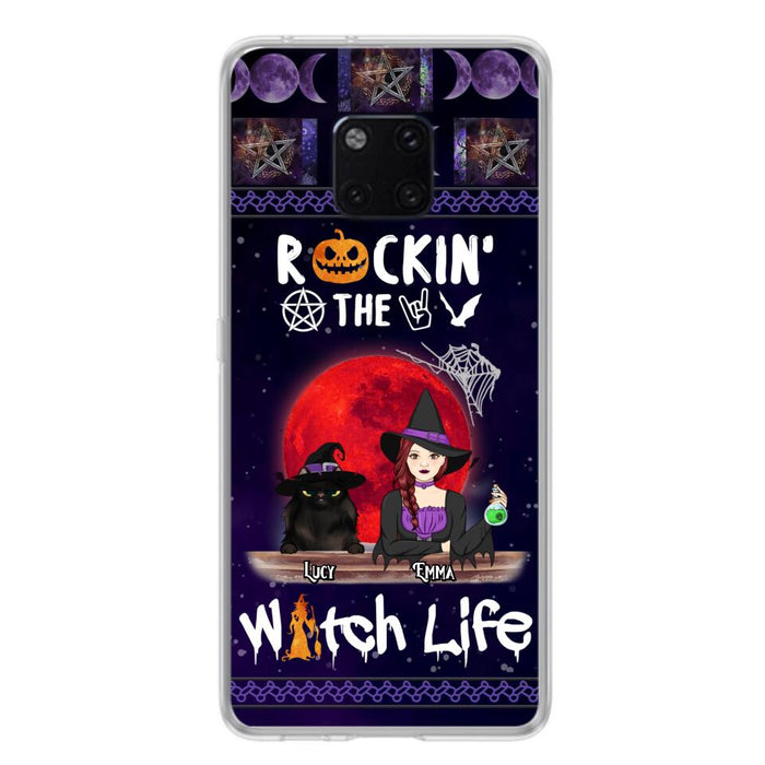 Custom Personalized Pet Witch Phone Case - Up to 3 Pets - Halloween Gift For Dog/ Cat Lover - Rockin' The Witch Life - Case For Xiaomi, Oppo And Huawei