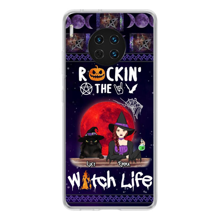 Custom Personalized Pet Witch Phone Case - Up to 3 Pets - Halloween Gift For Dog/ Cat Lover - Rockin' The Witch Life - Case For Xiaomi, Oppo And Huawei