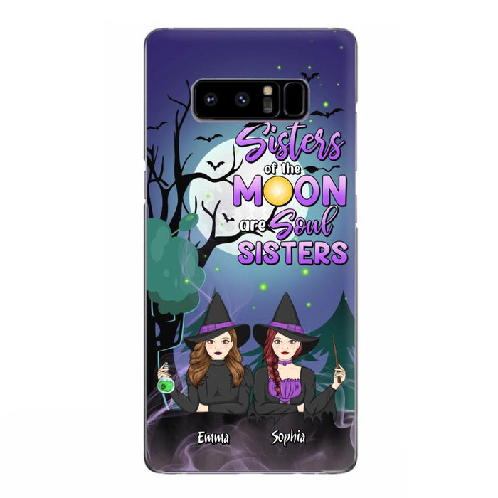 Custom Personalized Witches Phone Case for iPhone/ Samsung - Gift Idea For Halloween/ Friends with up to 4 Witches - Sisters Of The Moon Are Soul Sisters