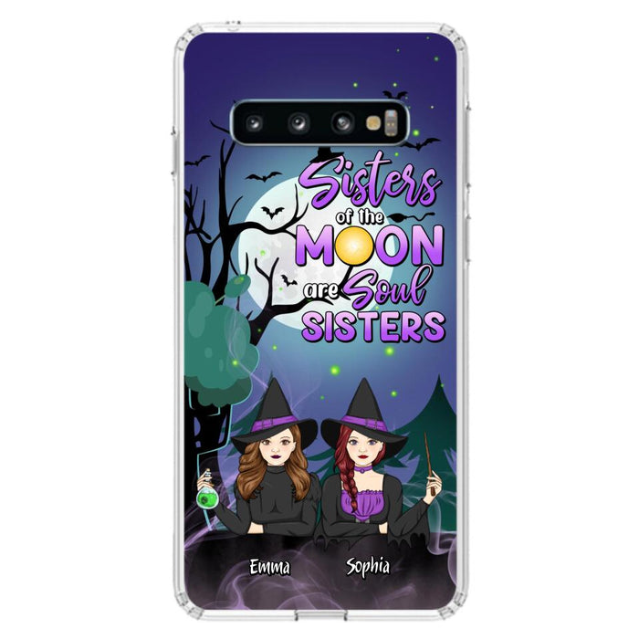 Custom Personalized Witches Phone Case for iPhone/ Samsung - Gift Idea For Halloween/ Friends with up to 4 Witches - Sisters Of The Moon Are Soul Sisters