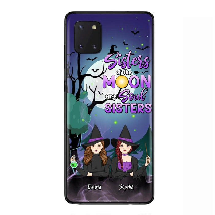 Custom Personalized Witches Phone Case for iPhone/ Samsung - Gift Idea For Halloween/ Friends with up to 4 Witches - Sisters Of The Moon Are Soul Sisters