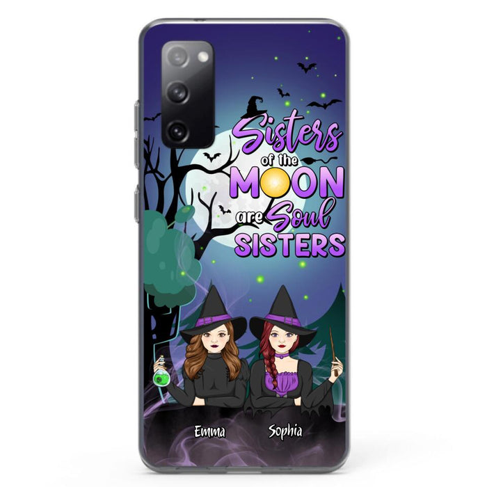 Custom Personalized Witches Phone Case for iPhone/ Samsung - Gift Idea For Halloween/ Friends with up to 4 Witches - Sisters Of The Moon Are Soul Sisters