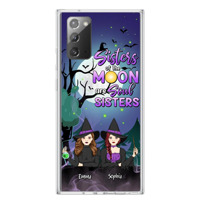 Custom Personalized Witches Phone Case for iPhone/ Samsung - Gift Idea For Halloween/ Friends with up to 4 Witches - Sisters Of The Moon Are Soul Sisters