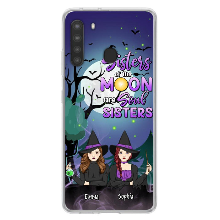 Custom Personalized Witches Phone Case for iPhone/ Samsung - Gift Idea For Halloween/ Friends with up to 4 Witches - Sisters Of The Moon Are Soul Sisters