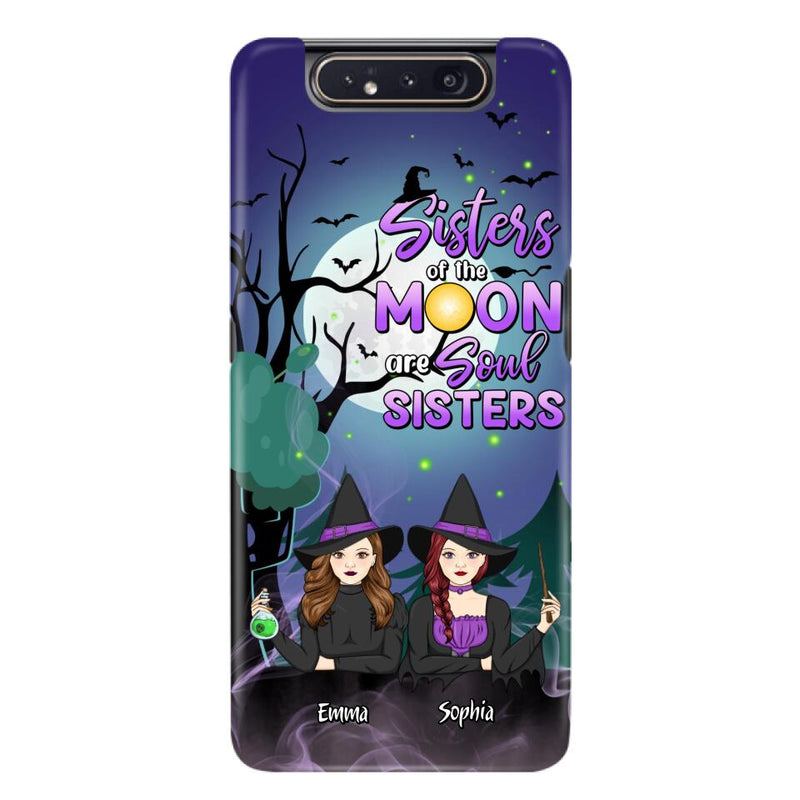 Custom Personalized Witches Phone Case for iPhone/ Samsung - Gift Idea For Halloween/ Friends with up to 4 Witches - Sisters Of The Moon Are Soul Sisters