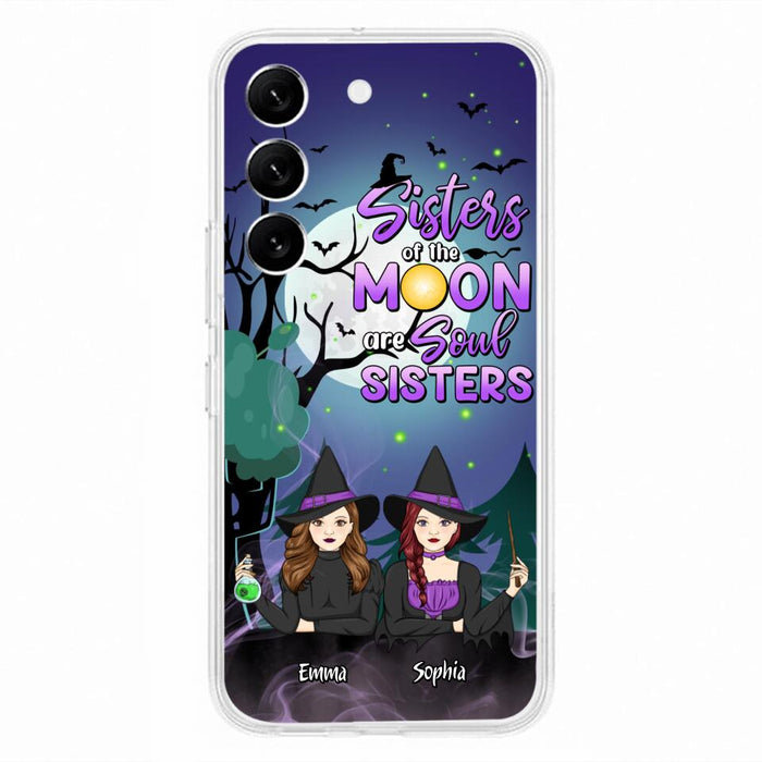 Custom Personalized Witches Phone Case for iPhone/ Samsung - Gift Idea For Halloween/ Friends with up to 4 Witches - Sisters Of The Moon Are Soul Sisters