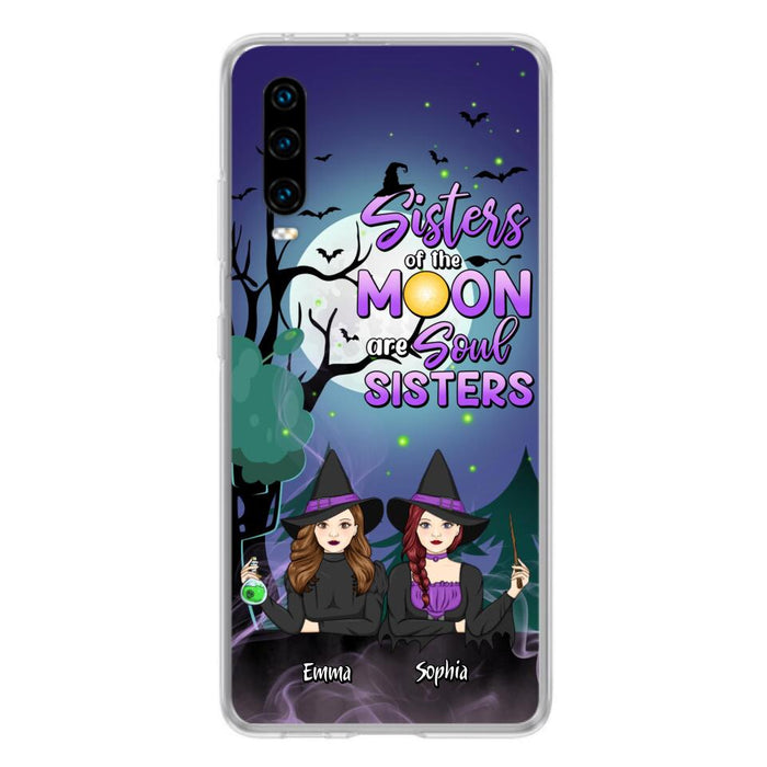 Custom Personalized Witches Phone Case for Xiaomi/ Huawei/ Oppo - Gift Idea For Halloween/ Friends with up to 4 Witches - Sisters Of The Moon Are Soul Sisters