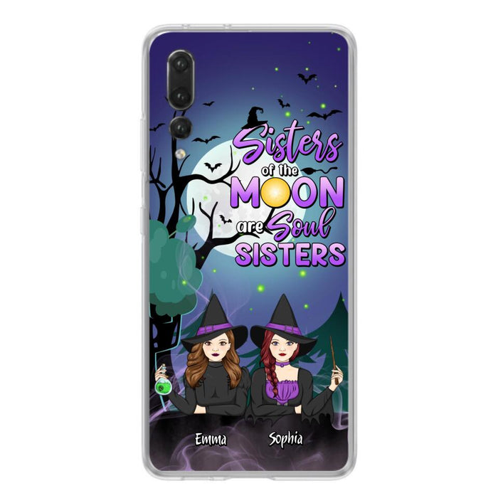 Custom Personalized Witches Phone Case for Xiaomi/ Huawei/ Oppo - Gift Idea For Halloween/ Friends with up to 4 Witches - Sisters Of The Moon Are Soul Sisters