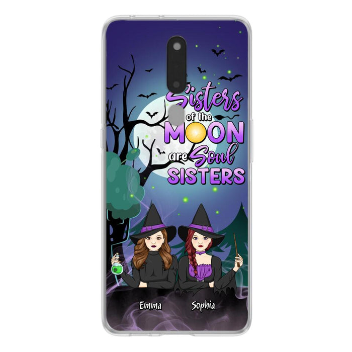 Custom Personalized Witches Phone Case for Xiaomi/ Huawei/ Oppo - Gift Idea For Halloween/ Friends with up to 4 Witches - Sisters Of The Moon Are Soul Sisters