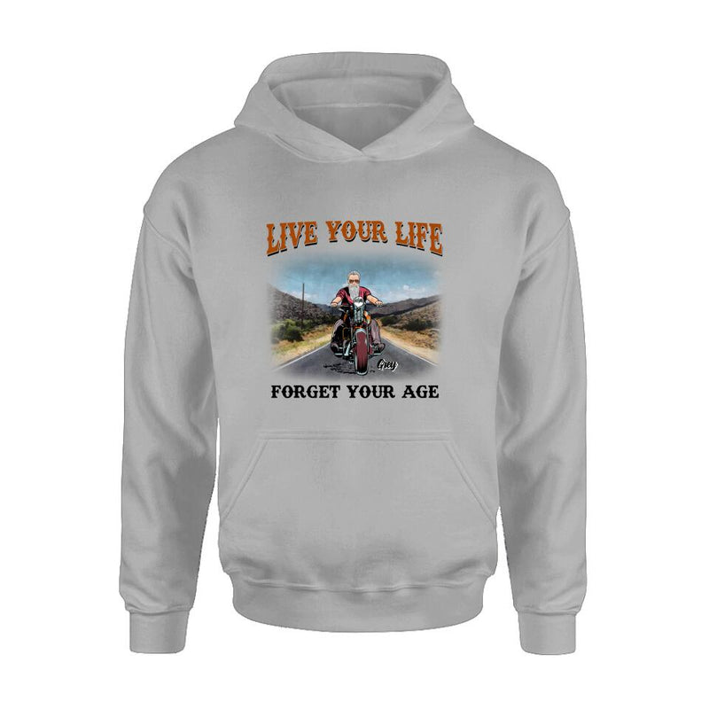 Personalized Biker Shirt - Gift Idea For Biker - Live Your Life Forget Your Age