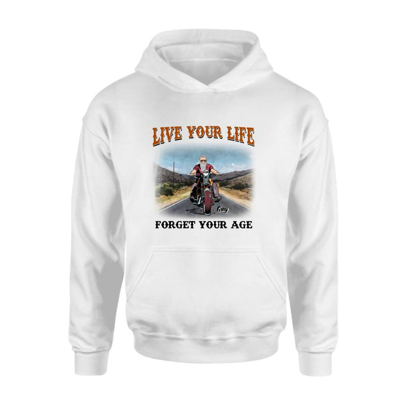 Personalized Biker Shirt - Gift Idea For Biker - Live Your Life Forget Your Age