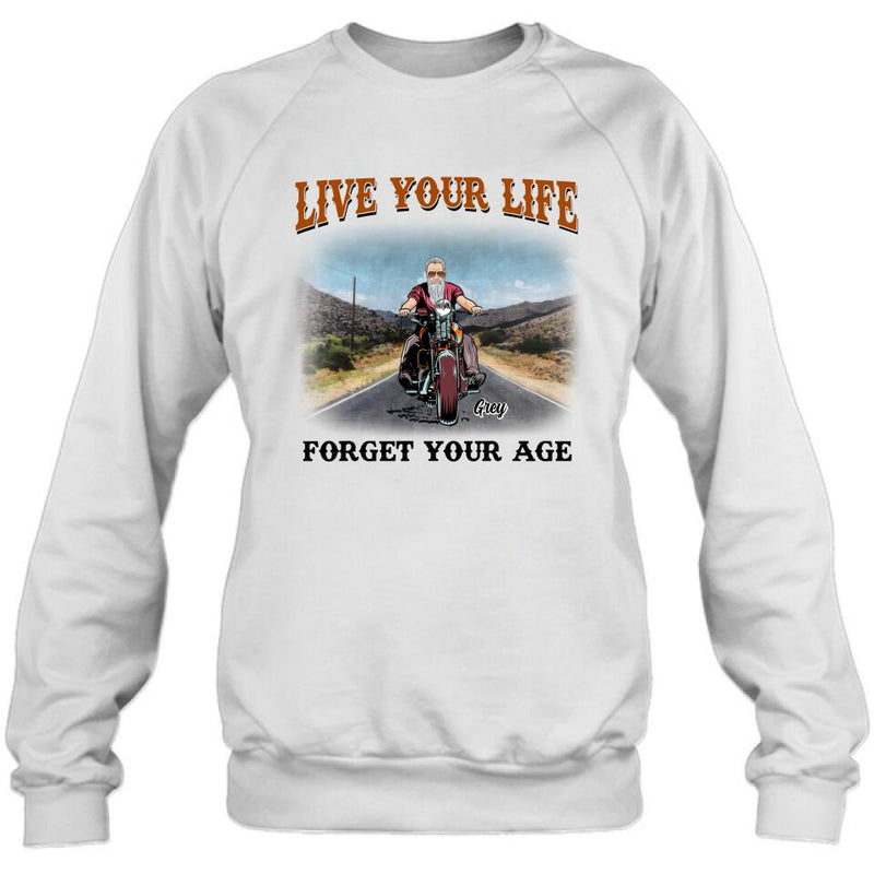 Personalized Biker Shirt - Gift Idea For Biker - Live Your Life Forget Your Age