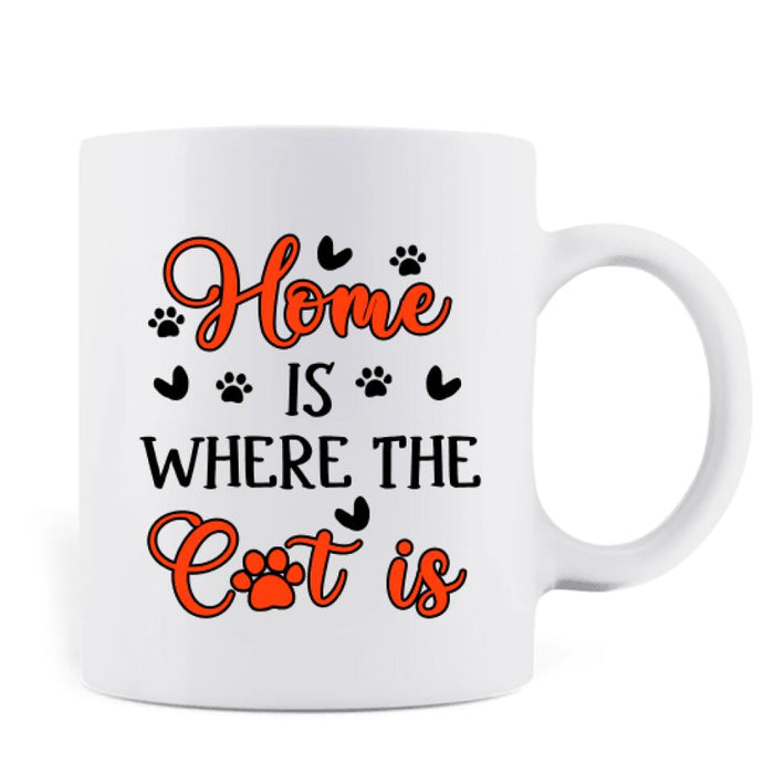 Custom Personalized Cat Mom Coffee Mug - Upto 5 Cats - Gift Idea For Cat Lover - Cat Mama Life Is Purrfect