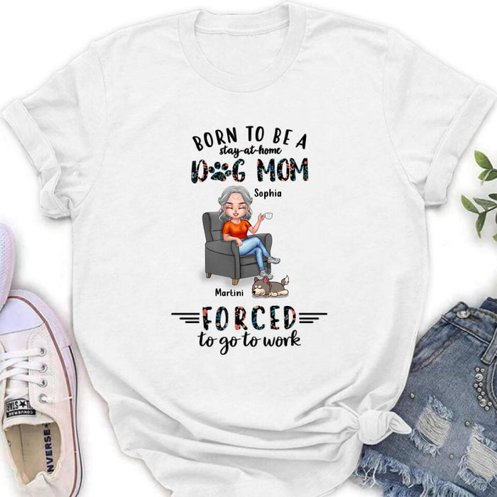 Custom Personalized Dog Mom T-Shirt - Upto 4 Dogs - Gift Idea For Mother - Dog Lover