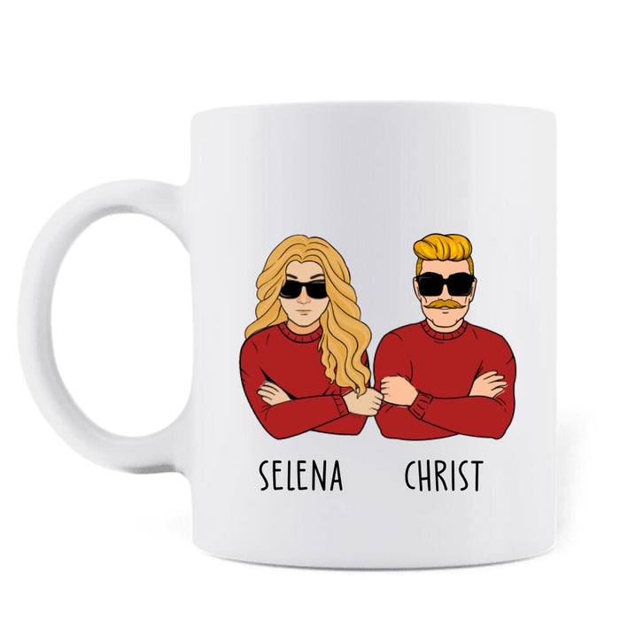 Custom Personalized Couple/ Friends Coffee Mug - Gift Idea For Couple/ Friends - Like Wife Like husband Oh Crap