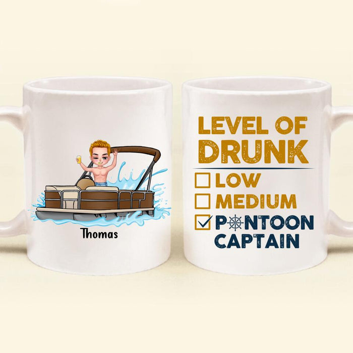 Custom Personalized Pontoon Captain Coffee Mug - Pontoon Captain Just Like A Normal Captain Only More Drunker