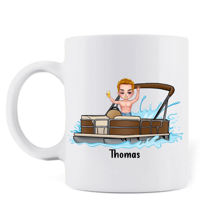 Custom Personalized Pontoon Captain Coffee Mug - Pontoon Captain Just Like A Normal Captain Only More Drunker