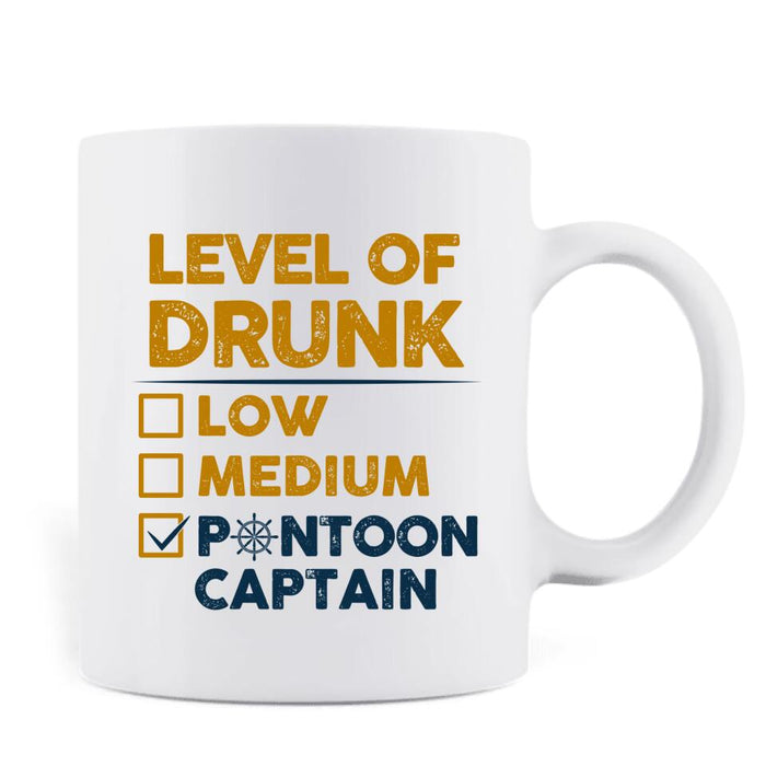 Custom Personalized Pontoon Captain Coffee Mug - Pontoon Captain Just Like A Normal Captain Only More Drunker