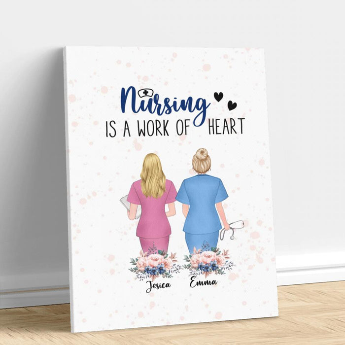 Custom Personalized Nurse Friends Canvas - Upto 6 Nurses - Best Gift For Nurse Besties - It's A Beautiful Day To Save Lives