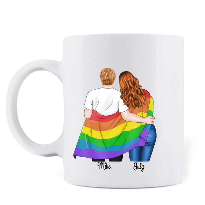 Custom Personalized Coffee Mug Gift For LGBT - Best Gift Idea For LGBT Couple - I Promise You Won't Have To Face Them Alone.