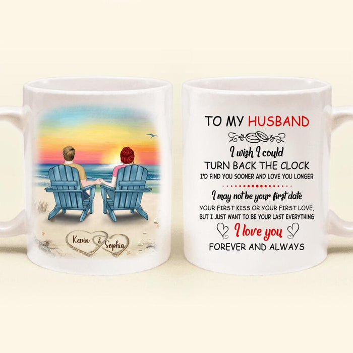 Custom Personalized Couple Coffee Mug - Gift Idea For Couple/ Gift For Husband From Wife - To My Husband I Wish I Could Turn Back The Clock