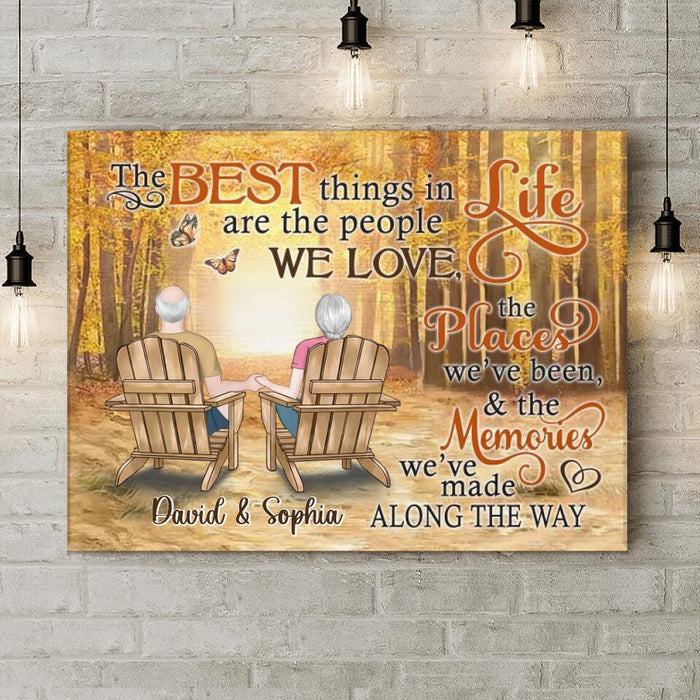 Custom Personalized Couple Canvas - Gift Idea For Couple - The Best Things In Life