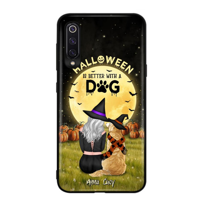 Custom Personalized Halloween Phone Case for Xiaomi/Oppo/Huawei - Gift Idea For Dog Owner with up to 4 Dogs - Halloween Is Better With A Dog