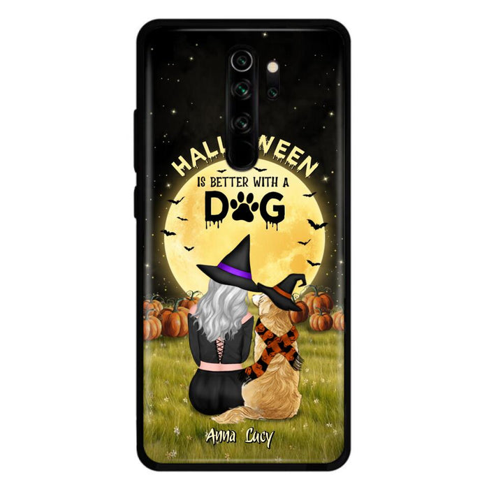 Custom Personalized Halloween Phone Case for Xiaomi/Oppo/Huawei - Gift Idea For Dog Owner with up to 4 Dogs - Halloween Is Better With A Dog