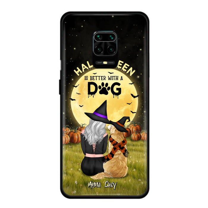 Custom Personalized Halloween Phone Case for Xiaomi/Oppo/Huawei - Gift Idea For Dog Owner with up to 4 Dogs - Halloween Is Better With A Dog