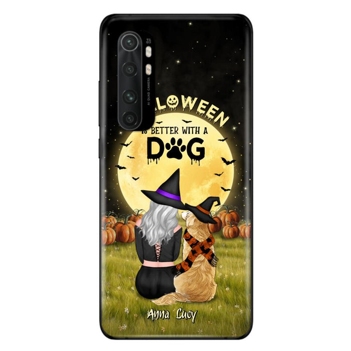 Custom Personalized Halloween Phone Case for Xiaomi/Oppo/Huawei - Gift Idea For Dog Owner with up to 4 Dogs - Halloween Is Better With A Dog