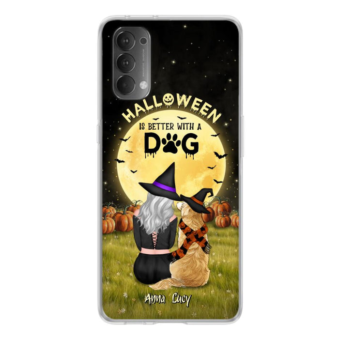 Custom Personalized Halloween Phone Case for Xiaomi/Oppo/Huawei - Gift Idea For Dog Owner with up to 4 Dogs - Halloween Is Better With A Dog