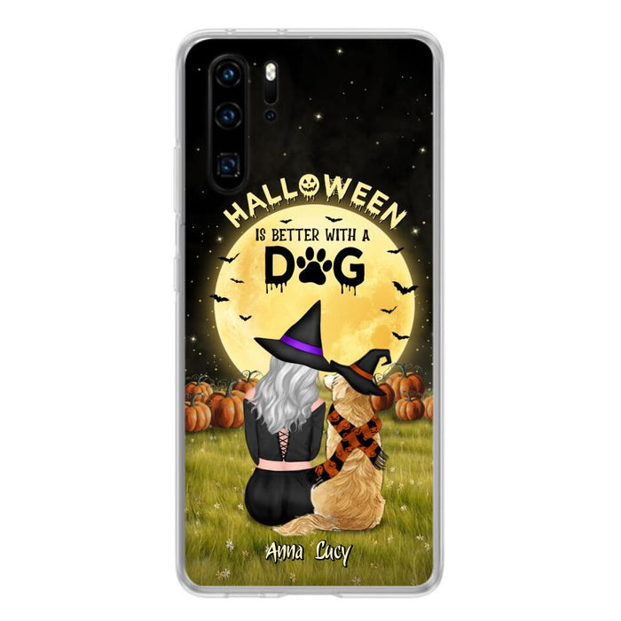 Custom Personalized Halloween Phone Case for Xiaomi/Oppo/Huawei - Gift Idea For Dog Owner with up to 4 Dogs - Halloween Is Better With A Dog