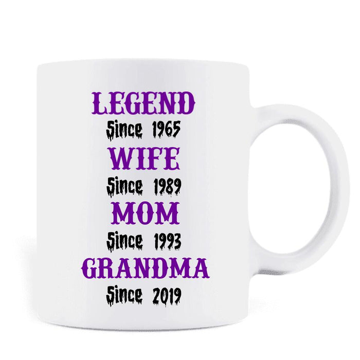 Custom Personalized Legend Grandma Witch Coffee Mug - Halloween Gift For Grandma