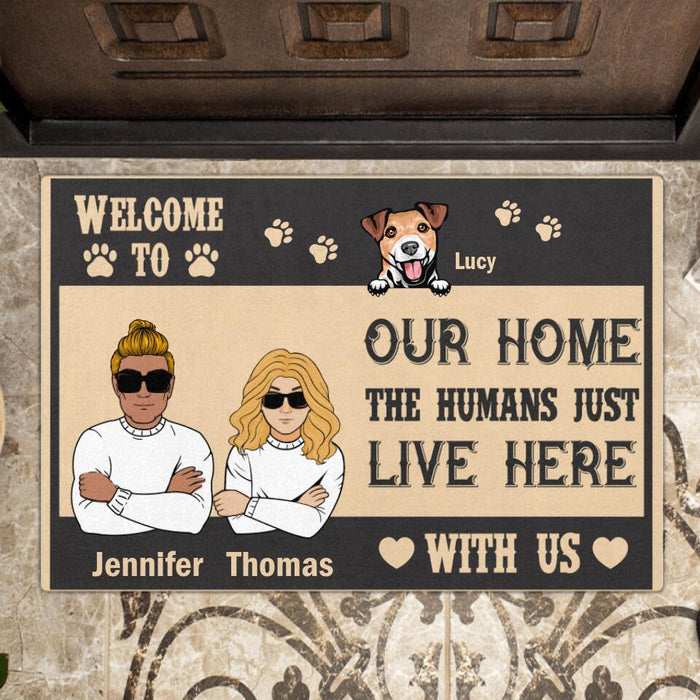 Custom Personalized Spoiled Dogs/Cats Doormat - Upto 7 Pets - Gift Idea For Dog/ Cat Lover - Welcome To Our Home