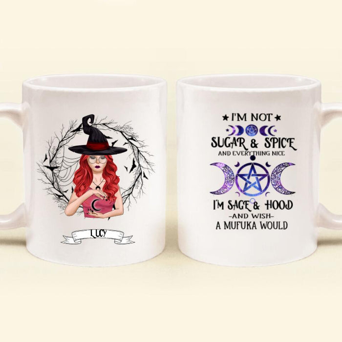 Custom Personalized Witch Coffee Mug - Best Halloween Gift Idea - I'm Not Sugar And Spice - DFESX1