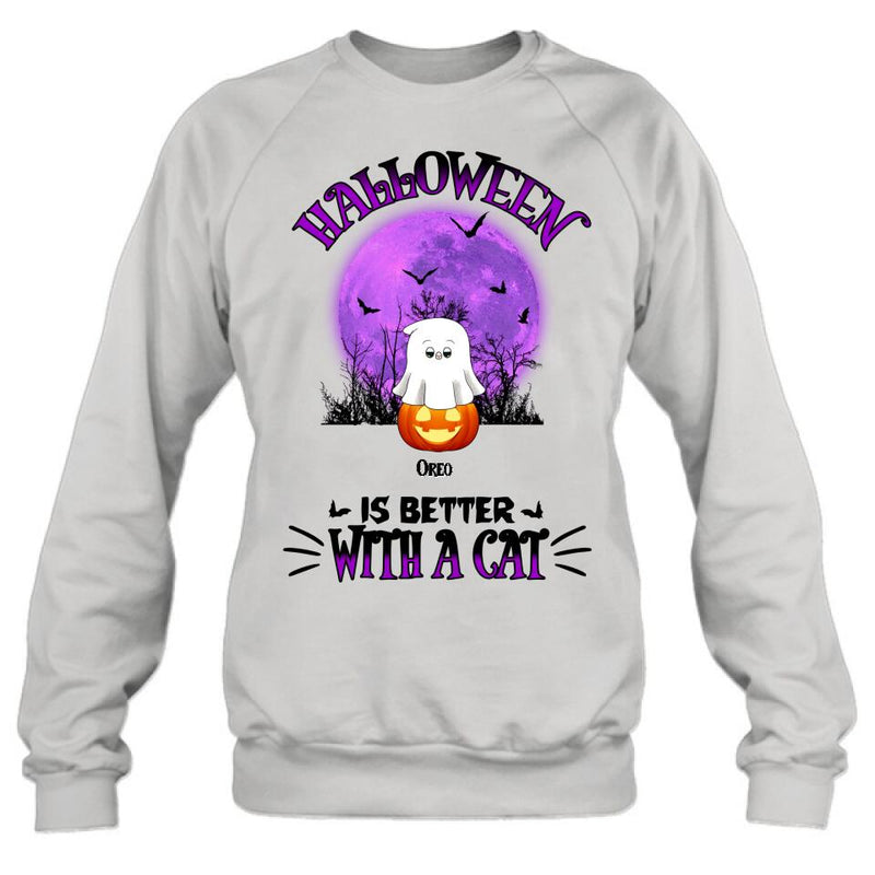 Personalized Halloween Cats Shirt/Hoodie - Gift Idea For Halloween/Cat Lovers - Up to 6 Cats - Purranormal Cativity