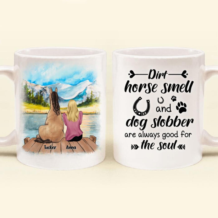 Personalized Horse/Dog Mom Mug - Gift for Dog Lovers, Horse Lovers - Rockin' The Horse Mom Life - 9AGKN2