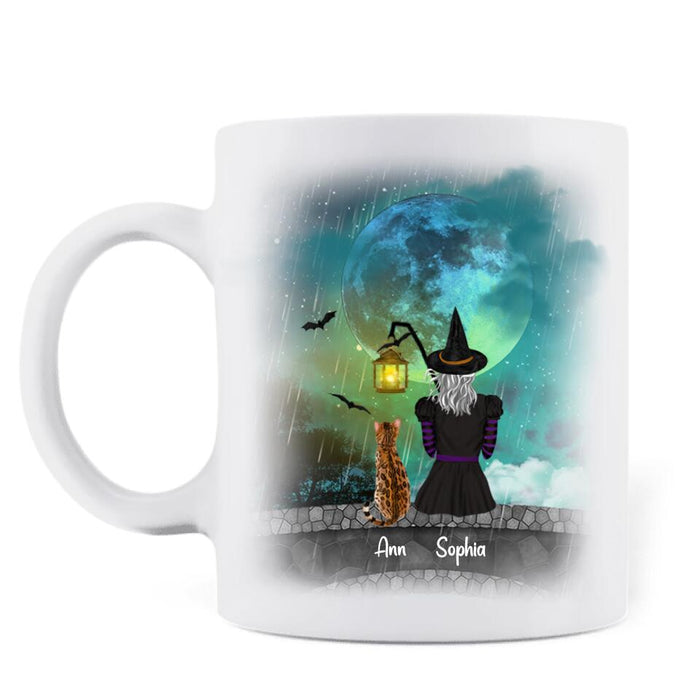 Personalized Best Friend Witchy Mug - Up to 4 Pets - Always Besties - 4UM2XW