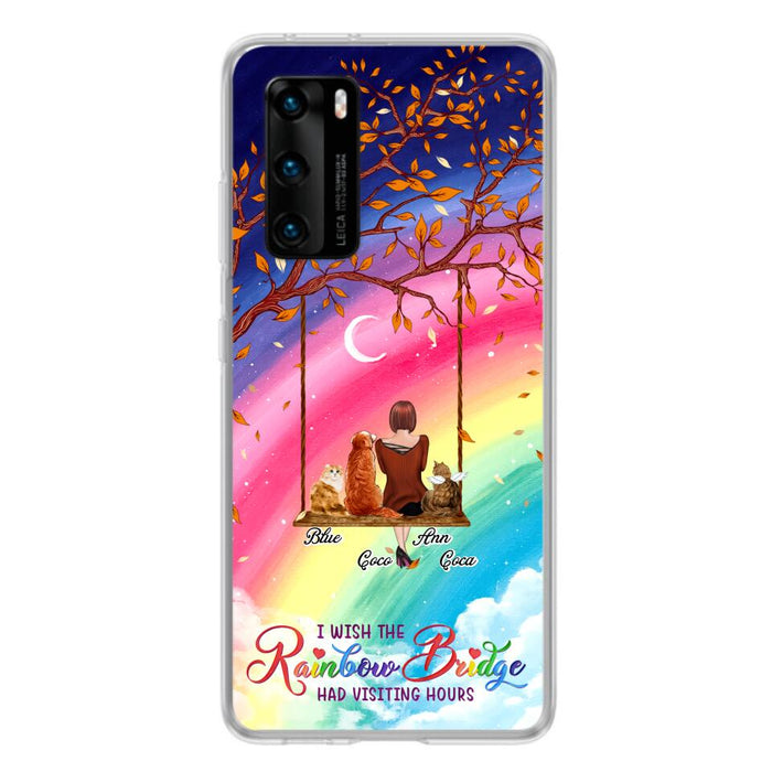 Custom Personalized Pet Mom Phone Case - Memorial Gift For Dog/ Cat Lover - I Wish The Rainbow Bridge Had Visiting Hours - Case For Xiaomi, Oppo And Huawei