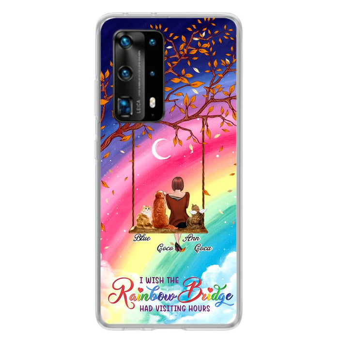 Custom Personalized Pet Mom Phone Case - Memorial Gift For Dog/ Cat Lover - I Wish The Rainbow Bridge Had Visiting Hours - Case For Xiaomi, Oppo And Huawei